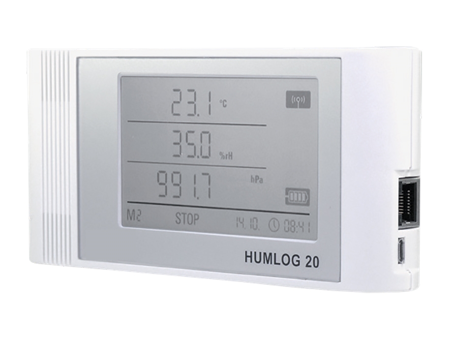 HUMLOG20 Datalogger for Temp, Humidity, Air Pressure, CO2 Abbeon