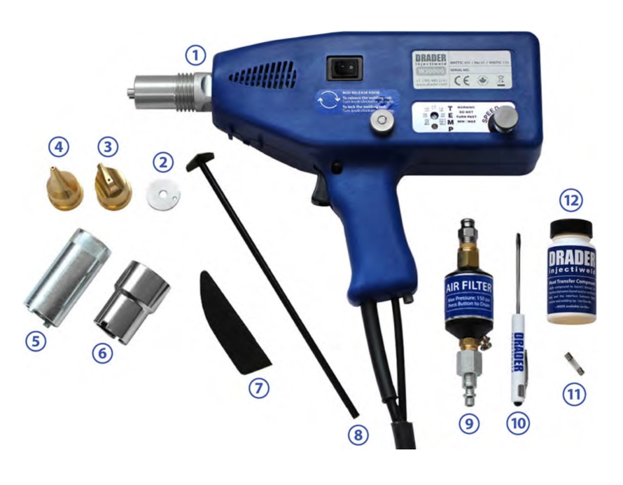 Drader Injectiweld plastic extruder Extrusion Welding, Plastic