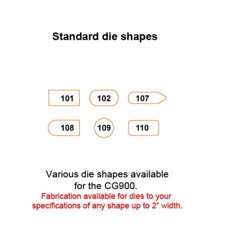 STRIP CUTTER DIE SHAPE ROUNDED EDGE & POINTED EDGE