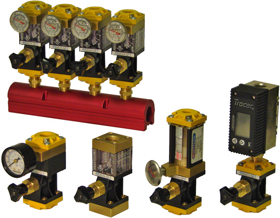 DELTA-Q with Tubulent Flow Meter 1/4-inch NPT (F), Supply flow, nylon end caps