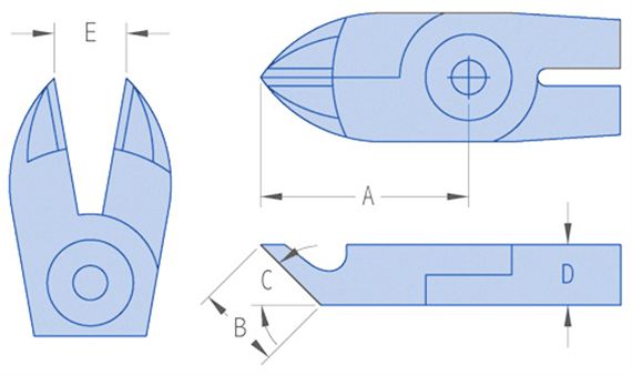 Plastic Cutting Blade for Vertical Nipper GT-NT10 